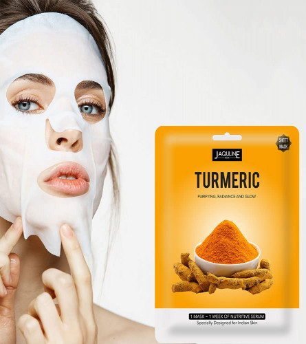 Jaquline USA Turmeric Sheet Mask | Purifying | Radiant