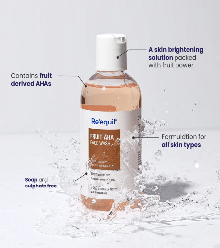 RE' EQUIL Fruit AHA Face Wash for Skin Brightening - 200ml