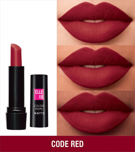 Elle18 Color Pop Matte Lip Color, R33, Code Red