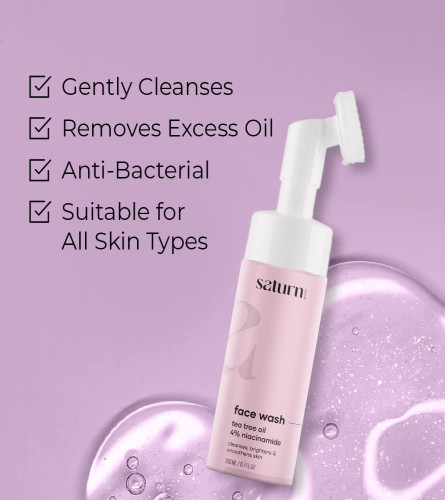 Saturn by GHC Foaming Face Wash With Built-In Face Brush for Hydrates Skin