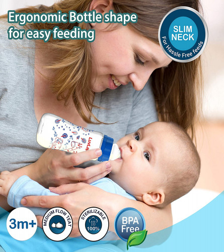Buy Luv Lap Anti-Colic Slim / Regular Neck Essential Baby Feeding Bottle