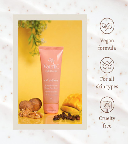 VauriiC Butter Mango Face Scrub for Glowing Skin