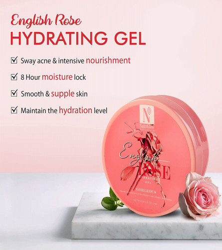 NutriGlow NATURAL'S English Rose Hydrating Gel 200 gm (Pack of 2)