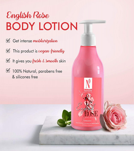 NutriGlow NATURAL'S English Rose Body Milk 300 ml