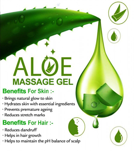 NutriGlow Aloe Vera Gel for Face 100 gm (Pack of 4)