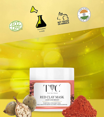 TYC Red Clay Face Mask | Lighten Scars, Repair Pigmentation, Glow & Bright