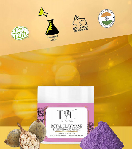 TYC - TRUST YOUR CHOICE Brazilian Rainforest Clay Mud Mask, Fights Acne | De-Tans Skin