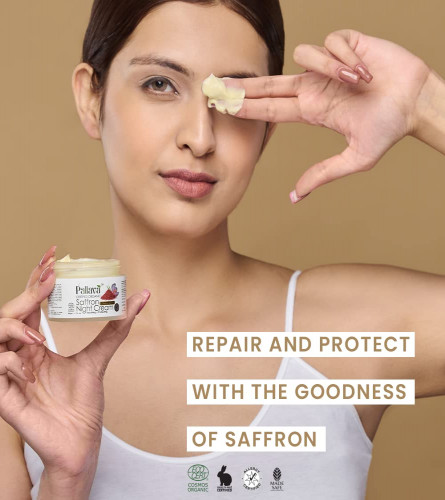 Pallava Organics Saffron Night Cream | Anti Ageing |For Men & Woman