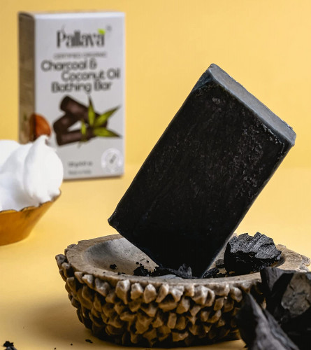 Pallava Organic Charcoal and Coconut Oil Bathing Bar