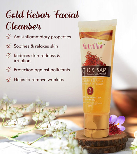 NutriGlow Gold Kesar Face Wash 65 ml (Pack of 5)