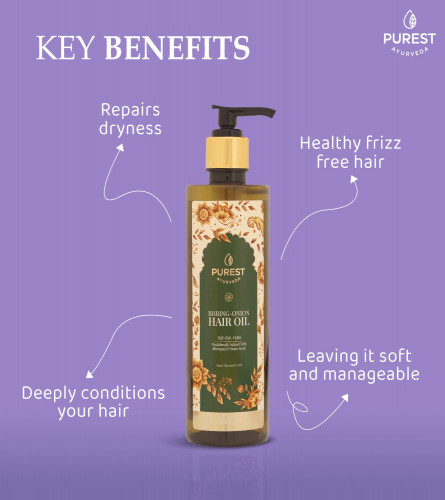 PUREST AYURVEDA Bhring - Onion Hair Oil for Hair Growth and Deep Nourishment