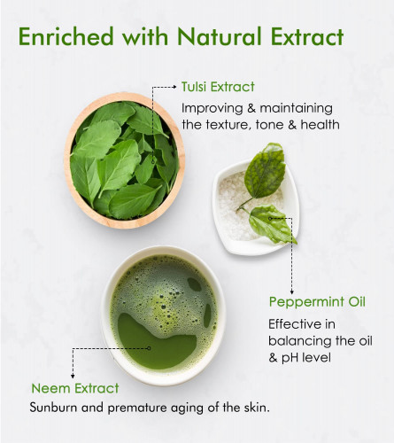 NutriGlow Neem & Tulsi Non-Foaming Face Wash 65 ml (Pack of 5)