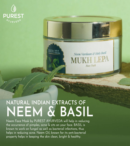 PUREST AYURVEDA Neem Vardaan and Holy Basil Mukh Lepa Face Pack