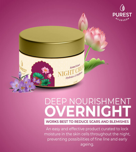 PUREST AYURVEDA KAMAL KESAR Whitening and Brightening Nourishing Night Cream