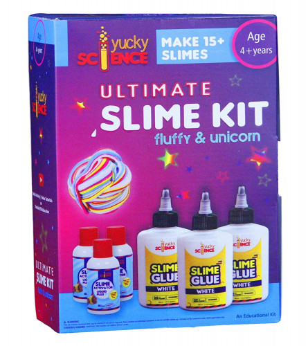Ultimate Slime Making Kit For Kids Fluffy And Unicorn, Age 4 Years+, Multi color