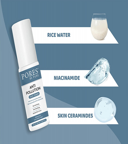 PORES Be Pure Face Toner Anti-Pollution Pore Tightening Toner 100 ml (pack of 2)
