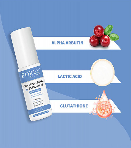 PORES Be Pure Skin Brightening & Exfoliating Face Toner 100 ml (pack of 2)
