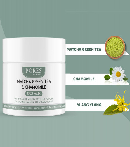 Pores Be Pure Face Matcha Green Tea & Chamomile Mask 100 gm