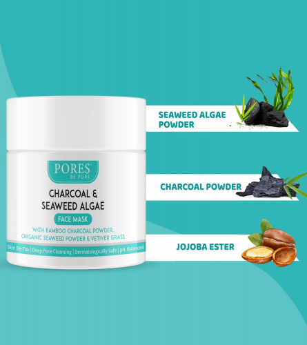 Pores Be Pure Face Mask Charcoal & Seaweed Algae 100 gm