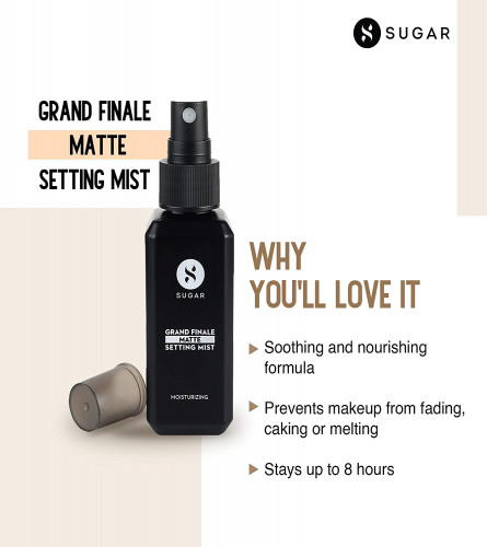 SUGAR Cosmetics Grand Finale -Matte Setting Mist 2-in-1 (50 ml)