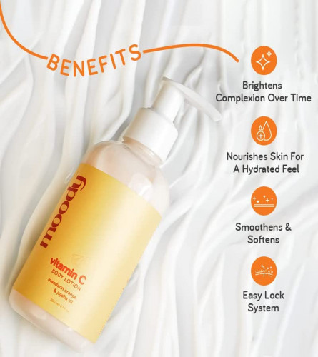 Moody Vitamin C Body Lotion for Brightening, Nourishing, Smoothening & Hydrating skin