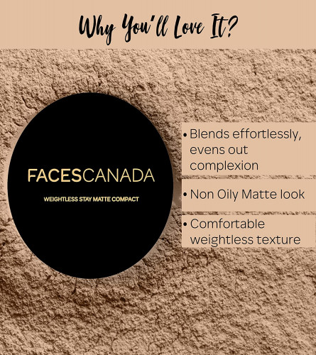 FACESCANADA Weightless Matte Finish Compact Powder -Ivory 9 gm (Pack of 2)