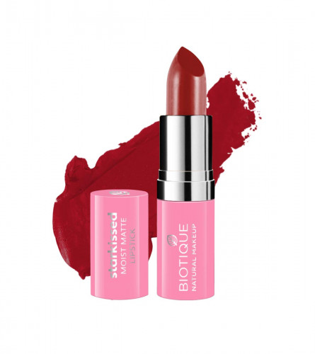 Biotique Natural Makeup Starkissed Moist Matte Lipstick, Bad Little Thing