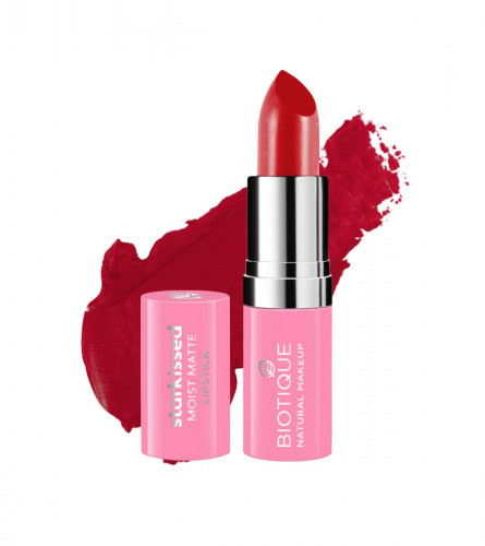 Biotique Natural Makeup Starkissed Moist Matte Lipstick, Kiss of Love