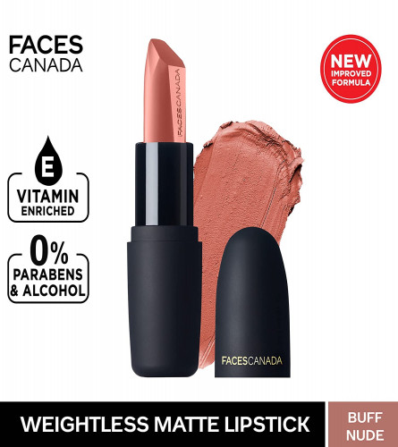 FACES CANADA Weightless Matte Lipstick - Buff Nude 05, 4.5g (Pack of 2)