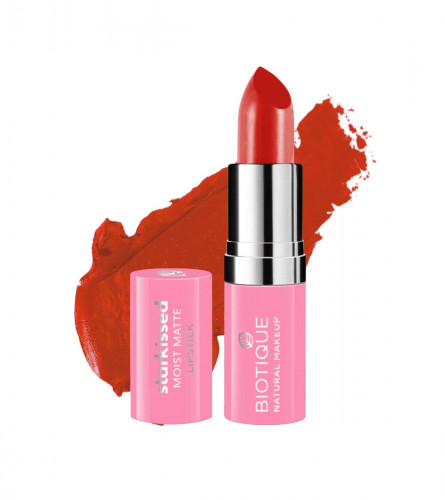Biotique Natural Makeup Starkissed Moist Matte Lipstick, Sugar N Spice