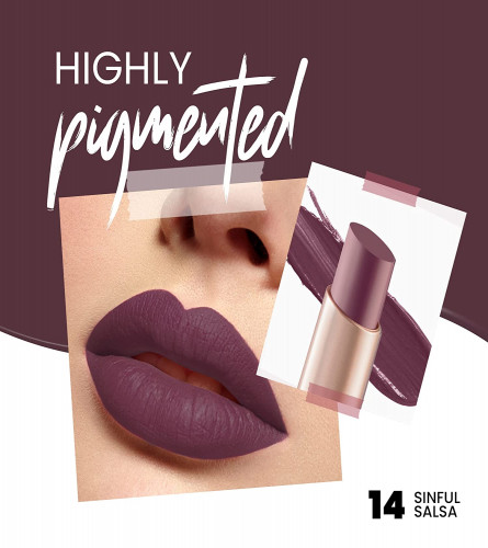 MARS Creamy Matte Long Lasting Lipstick 14-Sinful Salsa 4 g (Pack of 2)