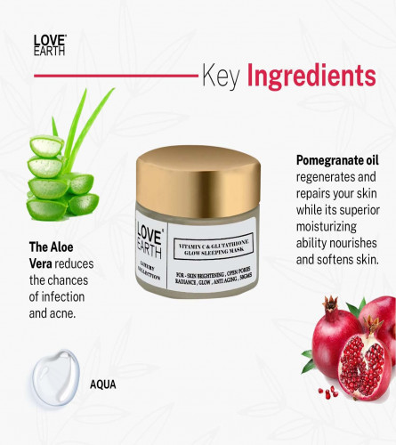 Love Earth Vitamin C And Glutathione Glow Sleeping Mask