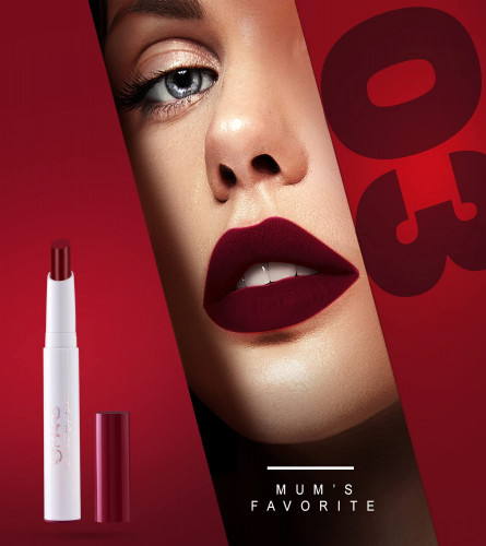MARS Matte Non-Transfer Butter Smooth Lipstick 03-Mums Favorite 3.5 gm (Pack of 2)