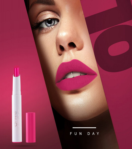MARS Matte Non-Transfer Butter Smooth Lipstick 10-Fun Day 3.5 gm (Pack of 2)