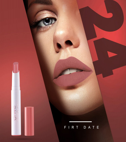 MARS Matte Non-Transfer Butter Smooth Lipstick 24-First date 3.5 gm (Pack of 2)