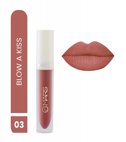 MARS Matte Liquid Long Lasting Lip Color 03-Blow a Kiss 4.5 ml (Pack of 2)