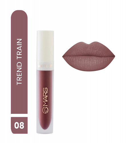 MARS Matte Liquid Long Lasting Lip Color 08-Trend Train 4.5 ml (Pack of 2)