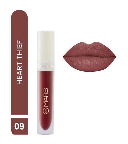 MARS Matte Liquid Long Lasting Lip Color 09-Heart Thief 4.5 ml (Pack of 2)