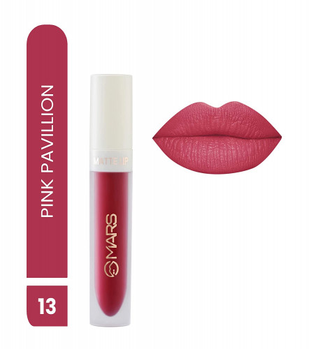 MARS Matte Liquid Long Lasting Lip Color 13-Pink Pavillion 4.5 ml (Pack of 2)