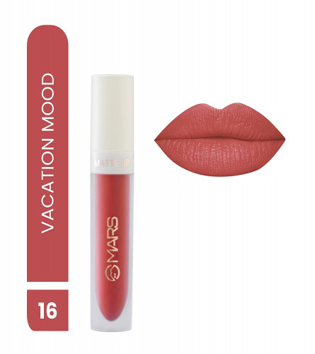 MARS Matte Liquid Long Lasting Lip Color 16-Vacation Mood 4.5 ml (Pack of 2)