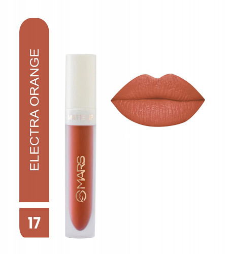 MARS Matte Liquid Long Lasting Lip Color 17-Electra Orange 4.5 ml (Pack of 2)