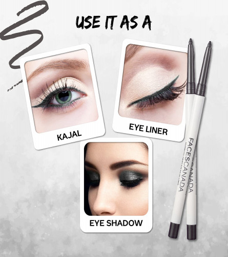 Faces Canada UltimePro Twist Eye Kajal Liner Silver 01 0.35g