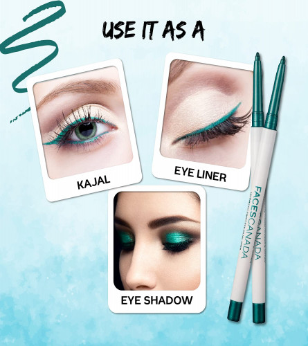 FACESCANADA Waterproof & Smudgeproof Twist Eye Liner Green, 1.2g