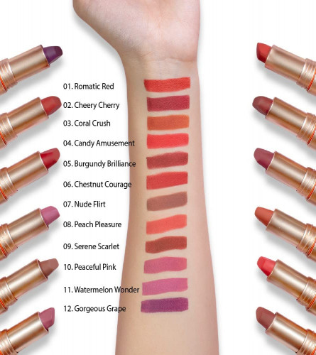 MARS Matte Long Lasting Matinee Lipstick Matte Finish 08-Peachy Pink Nude 3.5 g (Pack Of 2)