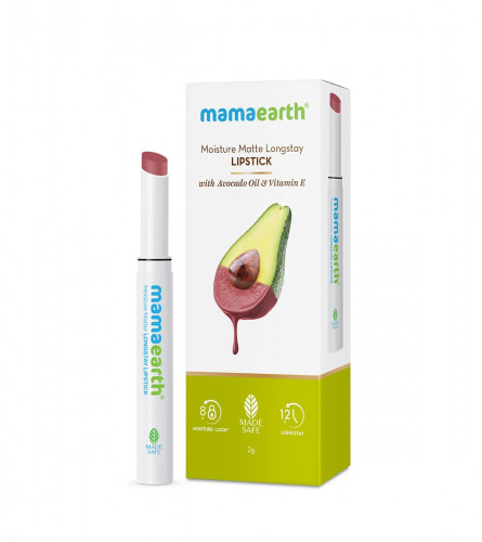 Mamaearth Moisture Matte Longstay Lipstick Plum Punch - 2 G