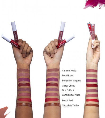 Mamaearth Naturally Matte Lip Serum Matte Liquid Lipstick Beet It Red 3 ml