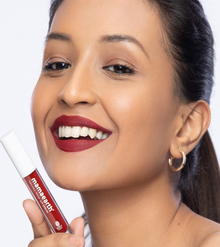 Mamaearth Naturally Matte Lip Serum Matte Liquid Lipstick Chirpy Cherry 3 ml