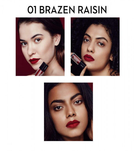 SUGAR Cosmetics Smudge Me Not Liquid Lipstick 01 Brazen Raisin 4.5 ml (Pack Of 2)