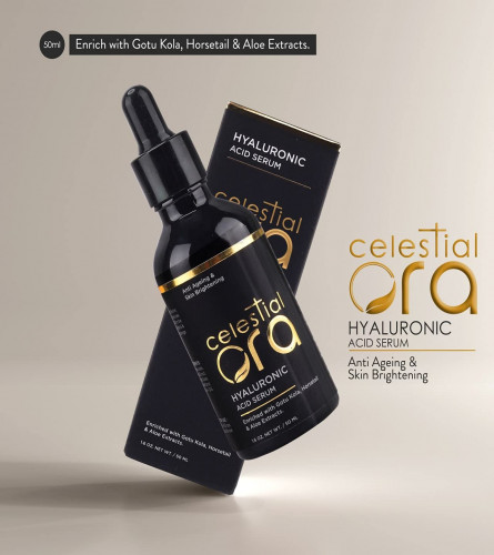Celestial Ora Hyaluronic Acid Serum for Intense Hydration, Glowing Skin & Fines Lines