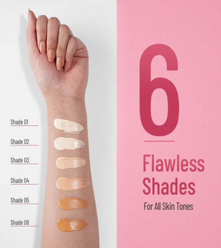 SWISS BEAUTY Matte Shiny Pearl Water Drop Blemish Balm Bb Foundation Shade-06